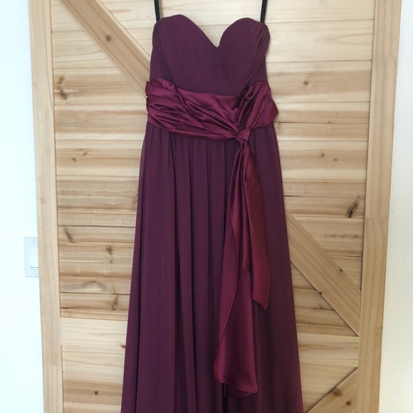 Liz Fields Floor Length Formal Dress Size 2 Berry - Picture 7 of 16